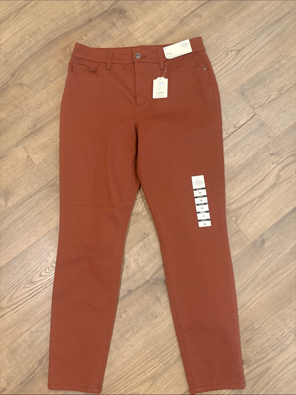 St. John's Bay Women's Skinny Jeans in Rust
